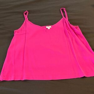 EUC By Chance Hot Pink 100% Silk Cami Tank-M
